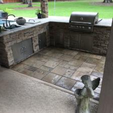 Outdoor Kitchen with Pavers Installed in Hammond, LA