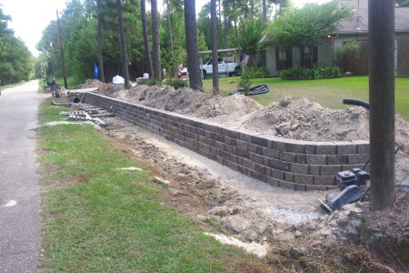 Hammond stone walls outdoor landscaping