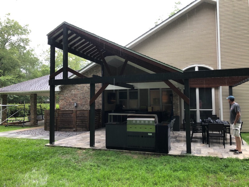 Modern pergola installation in hammond la