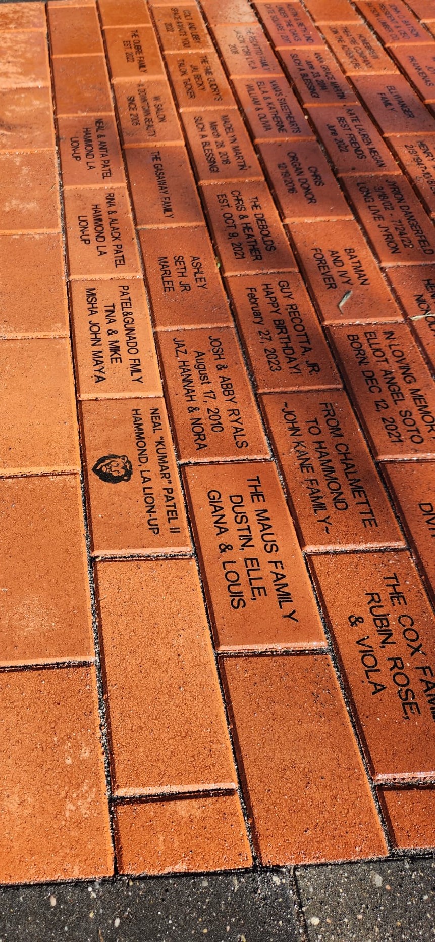 Engraved Paver Installation at Hammond Railroad Park